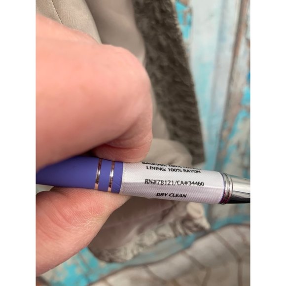 Eileen Fisher Womans Small Crinkle Jacket Pockets Magnetic Snap Closure Gray Sag - Picture 8 of 12